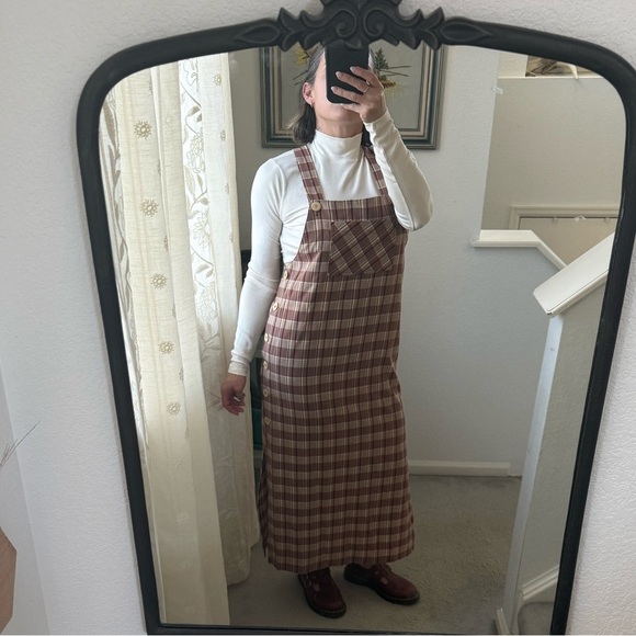 Cosmos Dresses & Skirts - Vintage cosmos Plaid Overall Dress